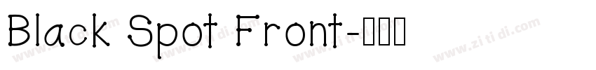 Black Spot Front字体转换